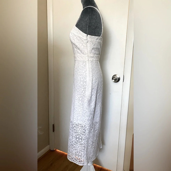 NWT BCBGeneration White Lace Midi Dress Size 2 - Picture 6 of 12